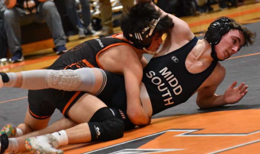 Lions Defeat Rival Eagles, 40-27, in Middletown Wrestling Showdown
