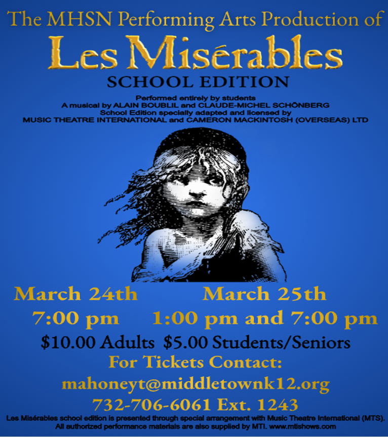 MHSN Theatre To Perform Les Miserables