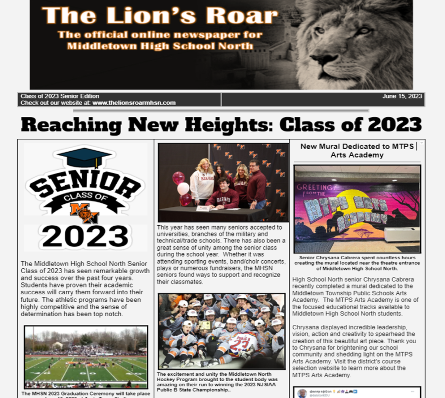 The Lion’s Roar 2023 Middletown North Graduation Edition