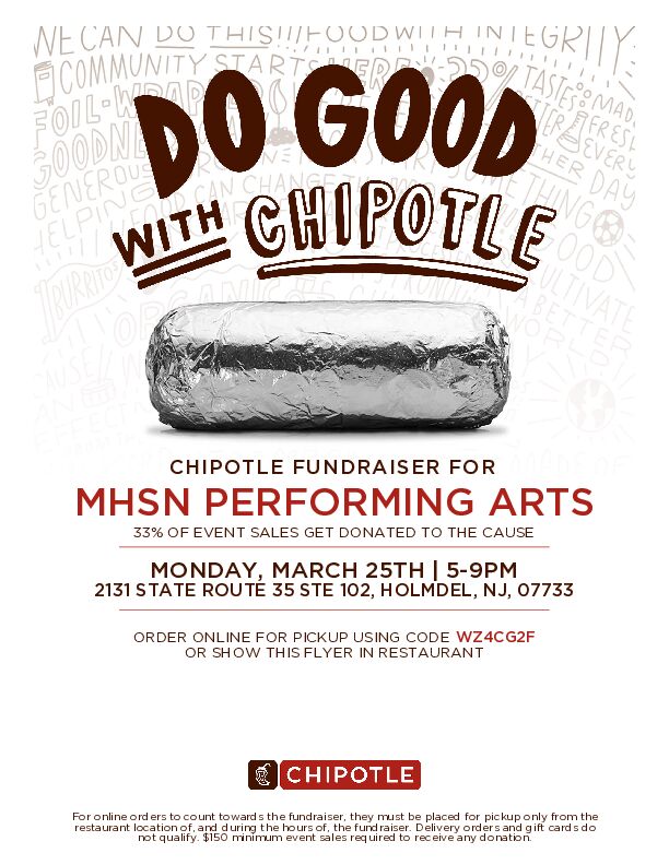 MHSN Performing Arts Chipotle Fundraiser